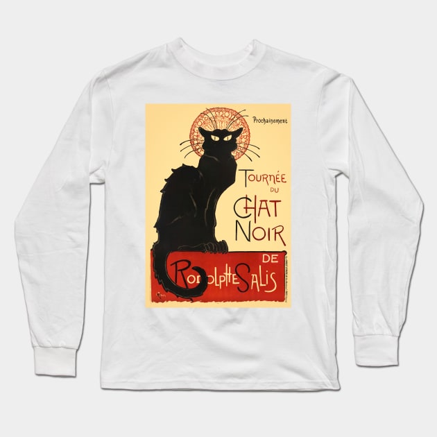 Tournee du Chat Noir France Vintage Poster Long Sleeve T-Shirt by vintagetreasure